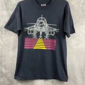 Bomber Shirt two sided graphic print single stitch LVintage 1988 B-1B Strategic